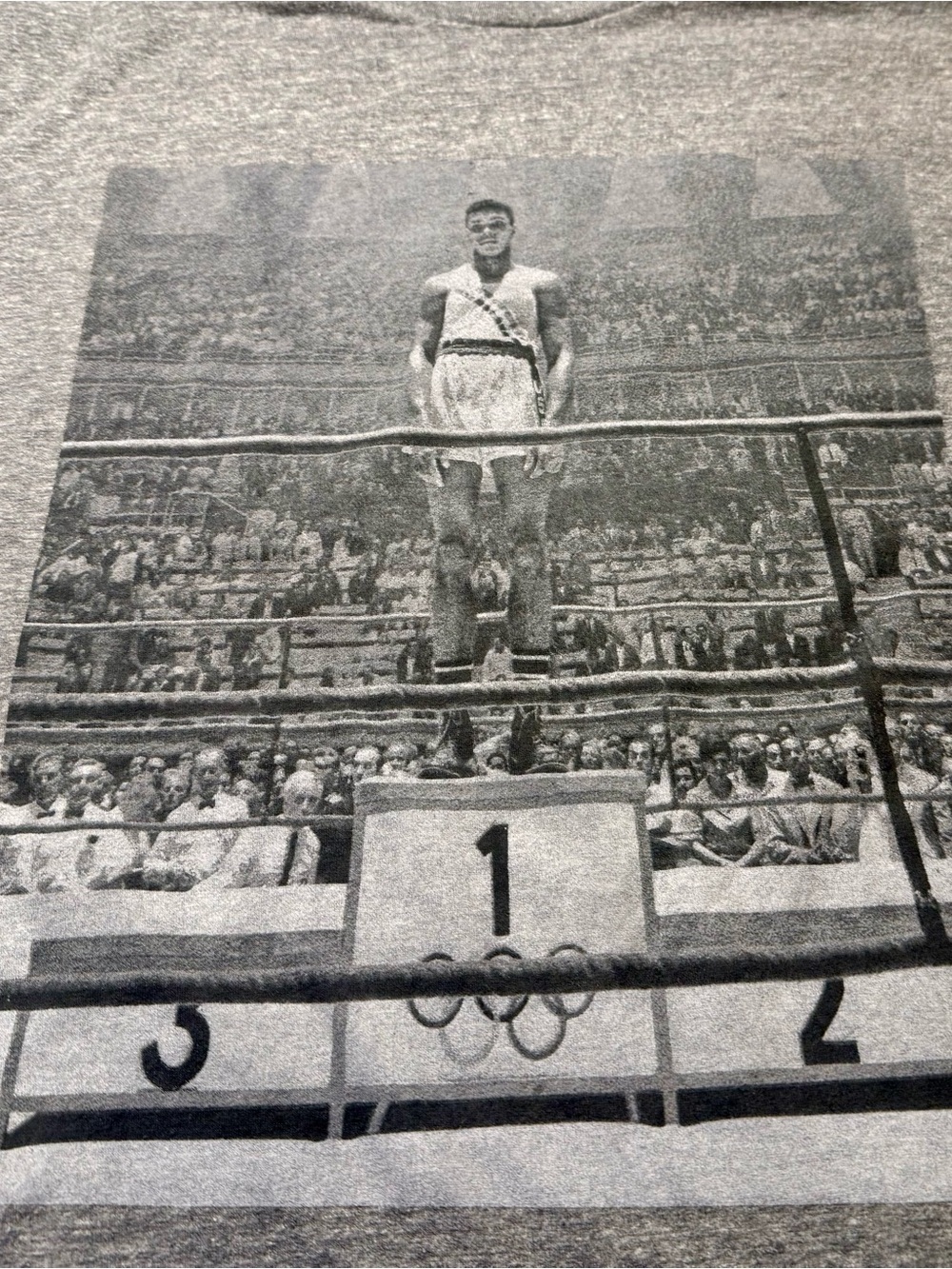 Gray Vintage Muhammad Ali Olympic Graphic Tee